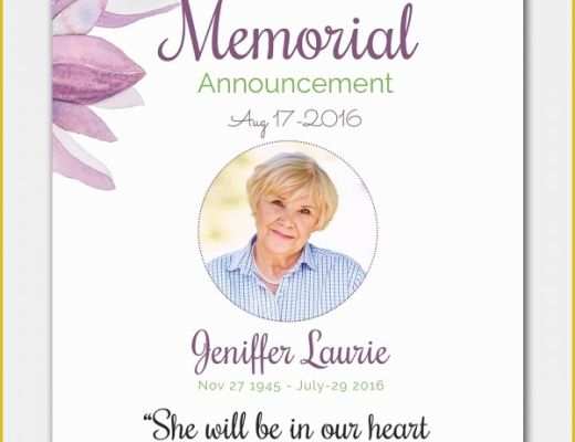 Free Memorial Card Template Of Memorial Invitation Templates Free Templates Resume