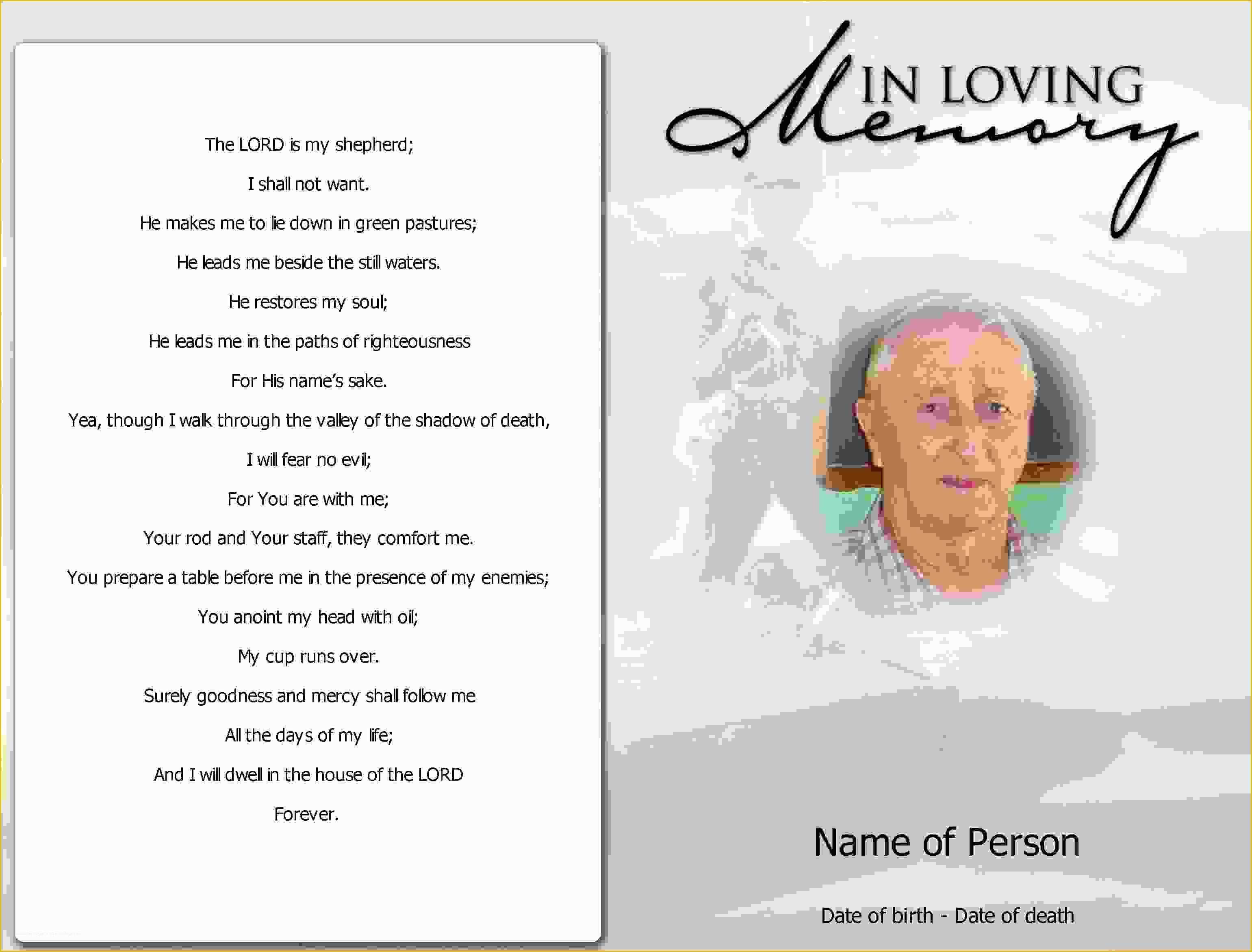 Free Memorial Templates Of 9 Free Funeral Program Template Microsoft Wordagenda