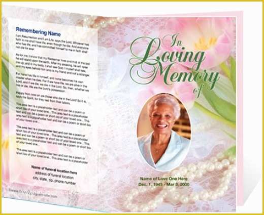 Free Memorial Templates Of Free Funeral Program Template Memorial Service