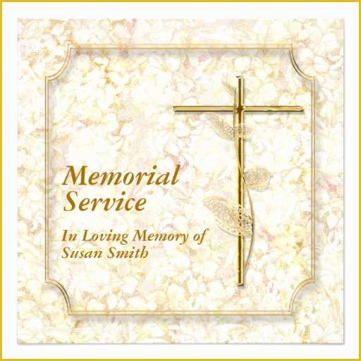 Free Memorial Templates Of Free Memorial Service Invitation Template