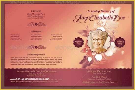 Free Memorial Templates Of Free Memorial Templates Word Excel Templates