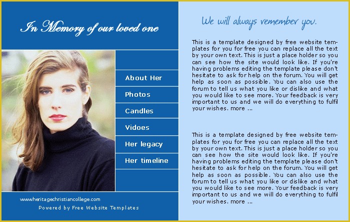 Free Memorial Templates Of Funeral Memorial Service Template