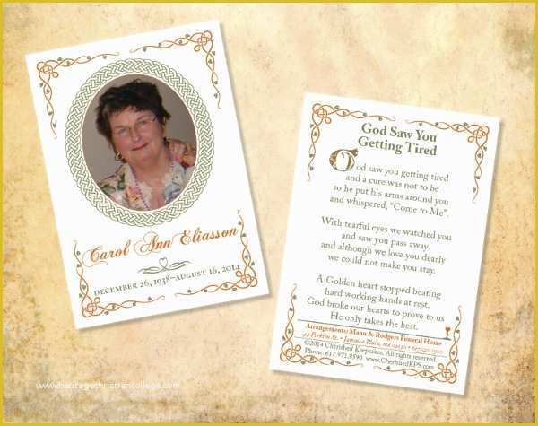 Free Memorial Templates Of Memorial Cards for Funeral Template Free