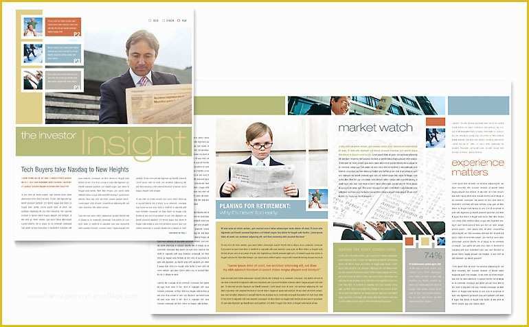 Free Microsoft Publisher Templates Of Investment Advisor Newsletter Template Word & Publisher