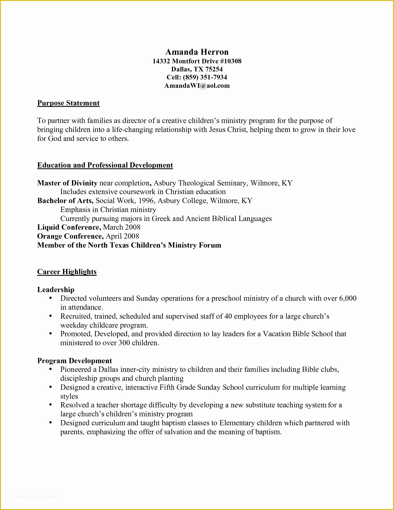 Free Ministry Resume Templates Of Minister Resume Sample Resume Ideas