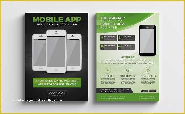 Free Mobile App Templates Of 14 Promo Flyer Templates Free Psd Ai Vector Eps