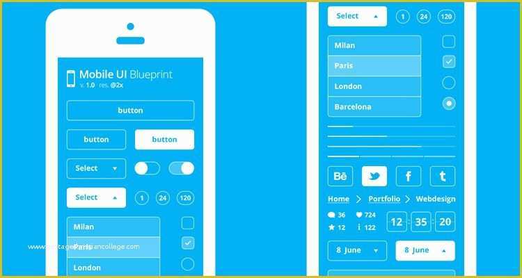Free Mobile App Templates Of 50 Free Wireframe Templates for Mobile Web and Ux Design