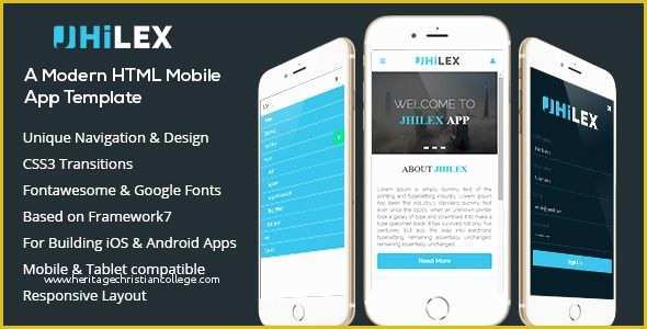 Free Mobile App Templates Of Download Free Jhilex Mobile & App HTML Template Agent