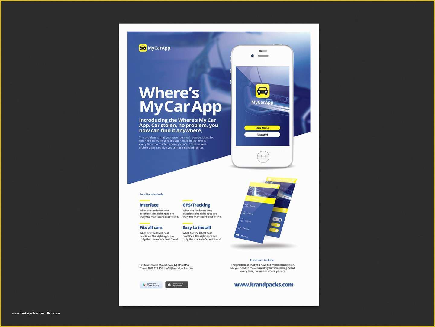 Free Mobile App Templates Of Free Mobile App Poster Template V2 Brandpacks
