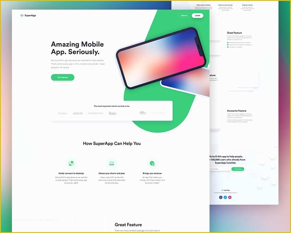 Free Mobile App Templates Of Free Mobile App Website Template Psd Download Psd