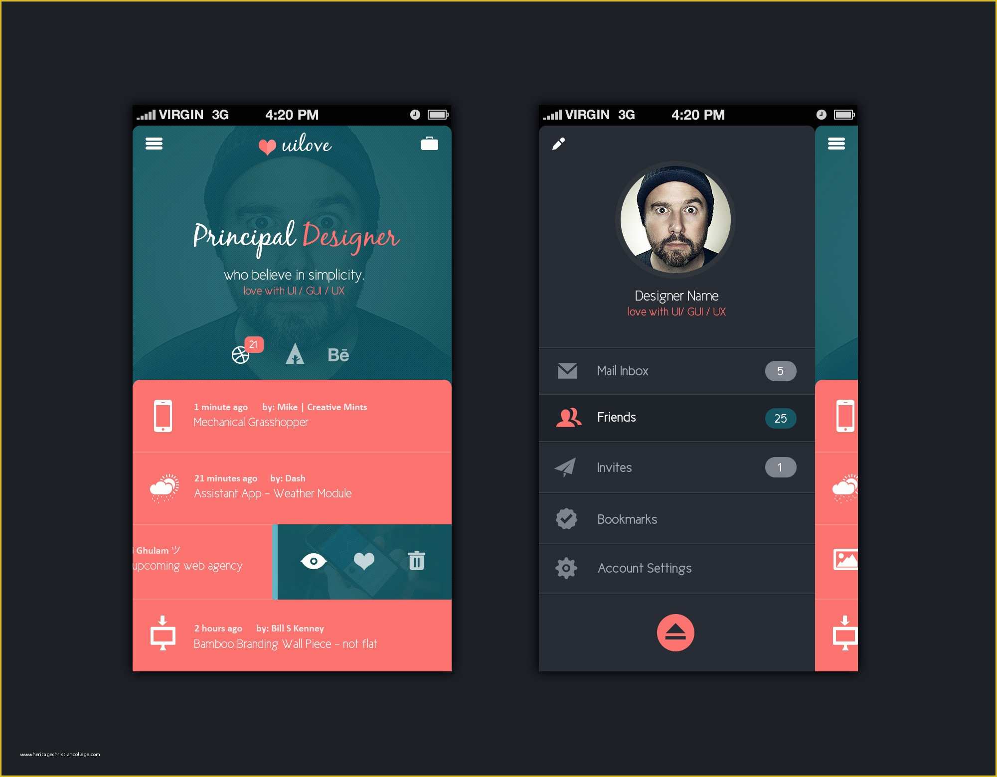 Free Mobile App Templates Of Mobile App Design Template Psd Free Graphics
