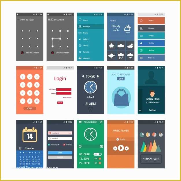 Free Mobile App Templates Of Mobile Screenshots Templates Vector