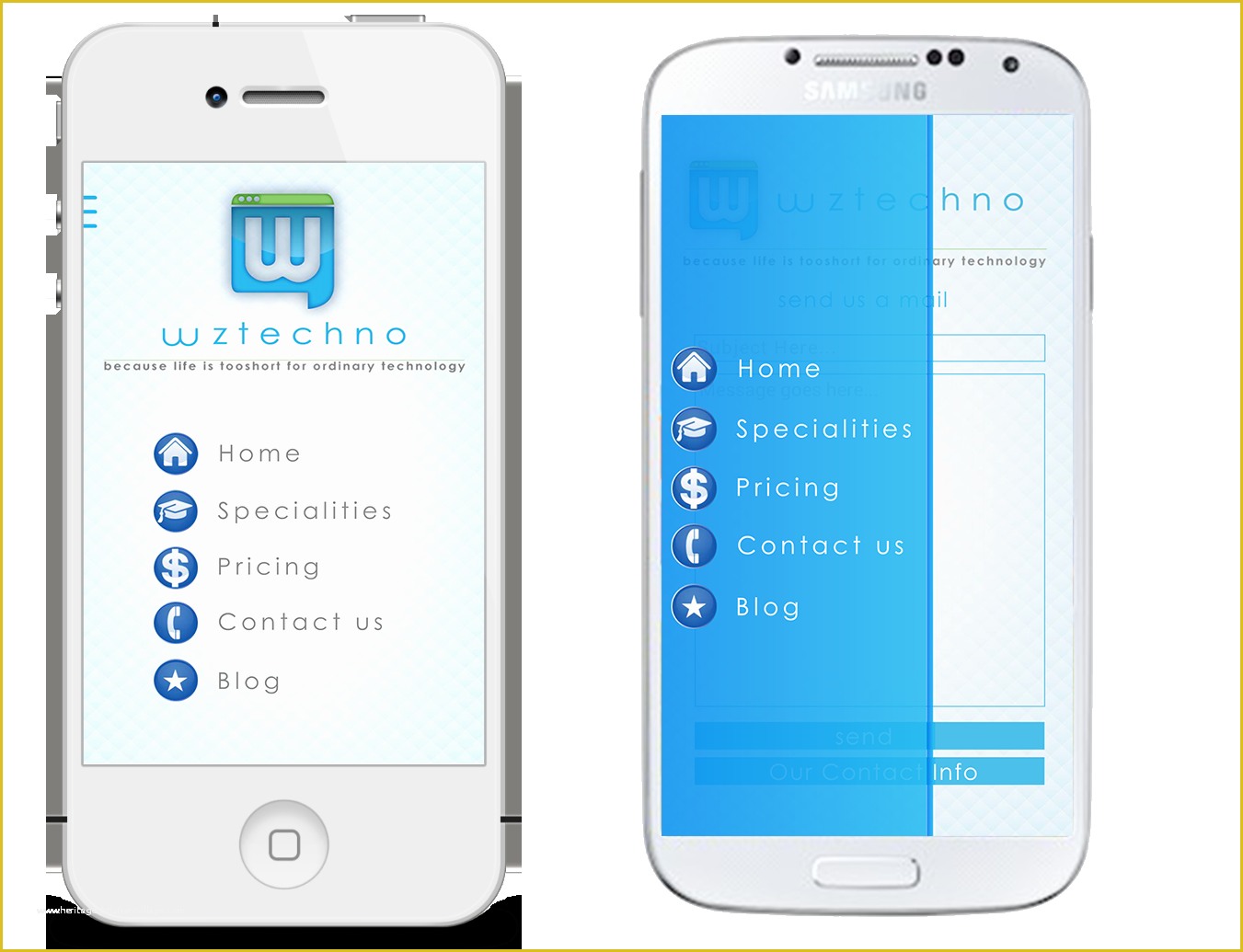 Free Mobile App Templates Of Wztechno Business Mobile android Ios Template Mobile