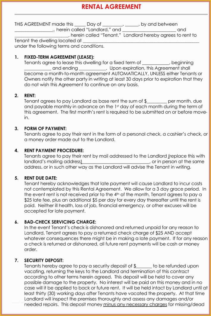 Free Month to Month Rental Agreement Template Of Month to Month Rental Agreement forms Templates C Pdf