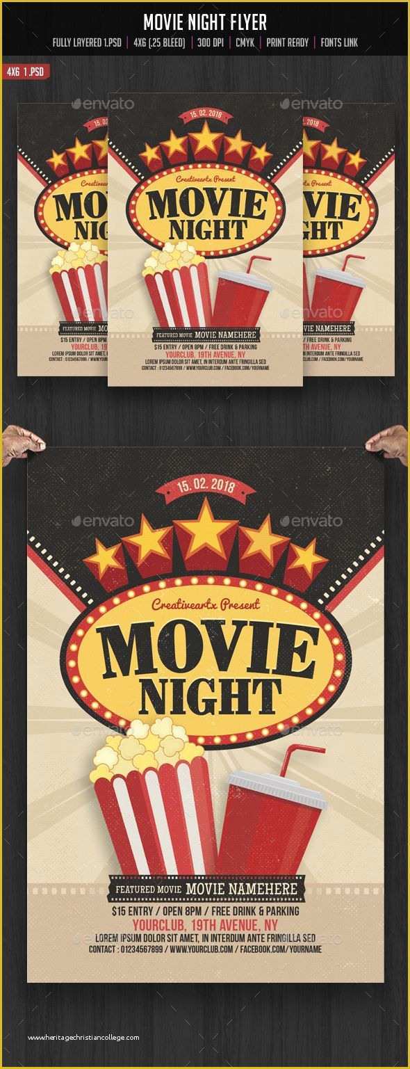 Free Movie Night Flyer Template Of 17 Best Images About Flyers Posters On Pinterest