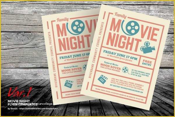 Free Movie Night Flyer Template Of 17 Movie Night Flyer Templates