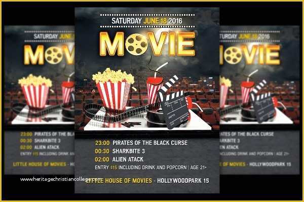 Free Movie Night Flyer Template Of 17 Movie Night Flyer Templates