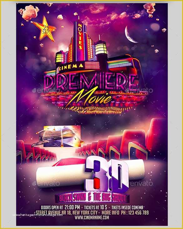 Free Movie Night Flyer Template Of 19 Movie Night Flyer Templates Ai Psd Word