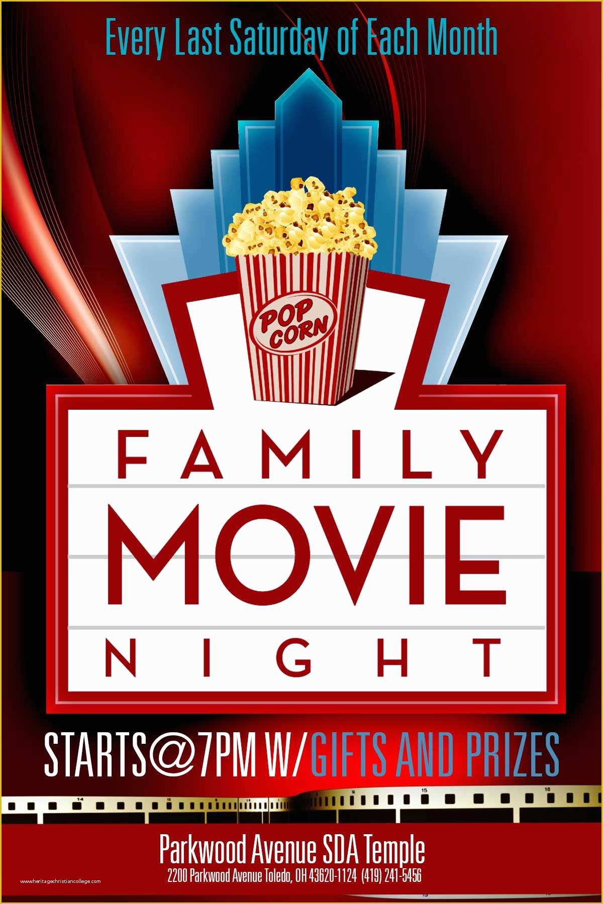 Free Movie Night Flyer Template Of 7 Best Of Movie Night Flyer Template Family Movie