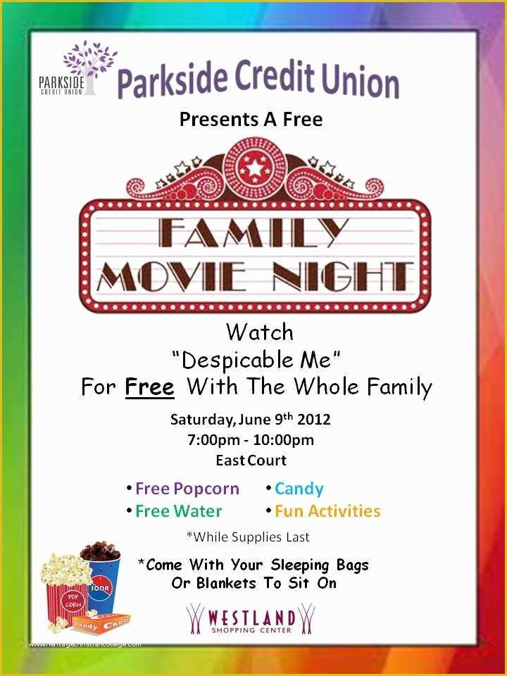 Free Movie Night Flyer Template Of 7 Best Of Printable Movie Night Flyer Template