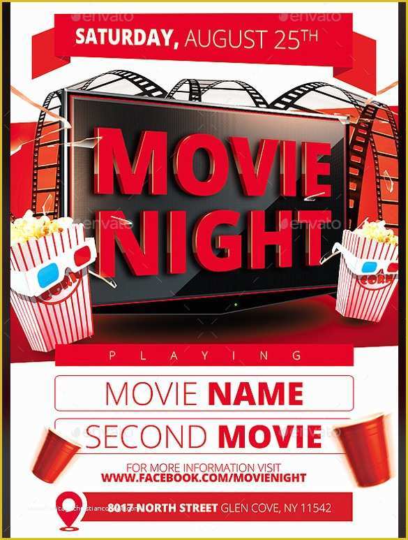 Free Movie Night Flyer Template Of Movie Night Flyer Template 20 Free Jpg Psd format