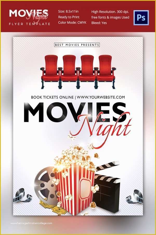 Free Movie Night Flyer Template Of Movie Poster Templates – 44 Free Psd format Download