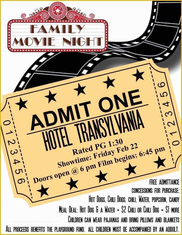 Free Movie Night Flyer Template Of Pta Movie Night Flyer Template