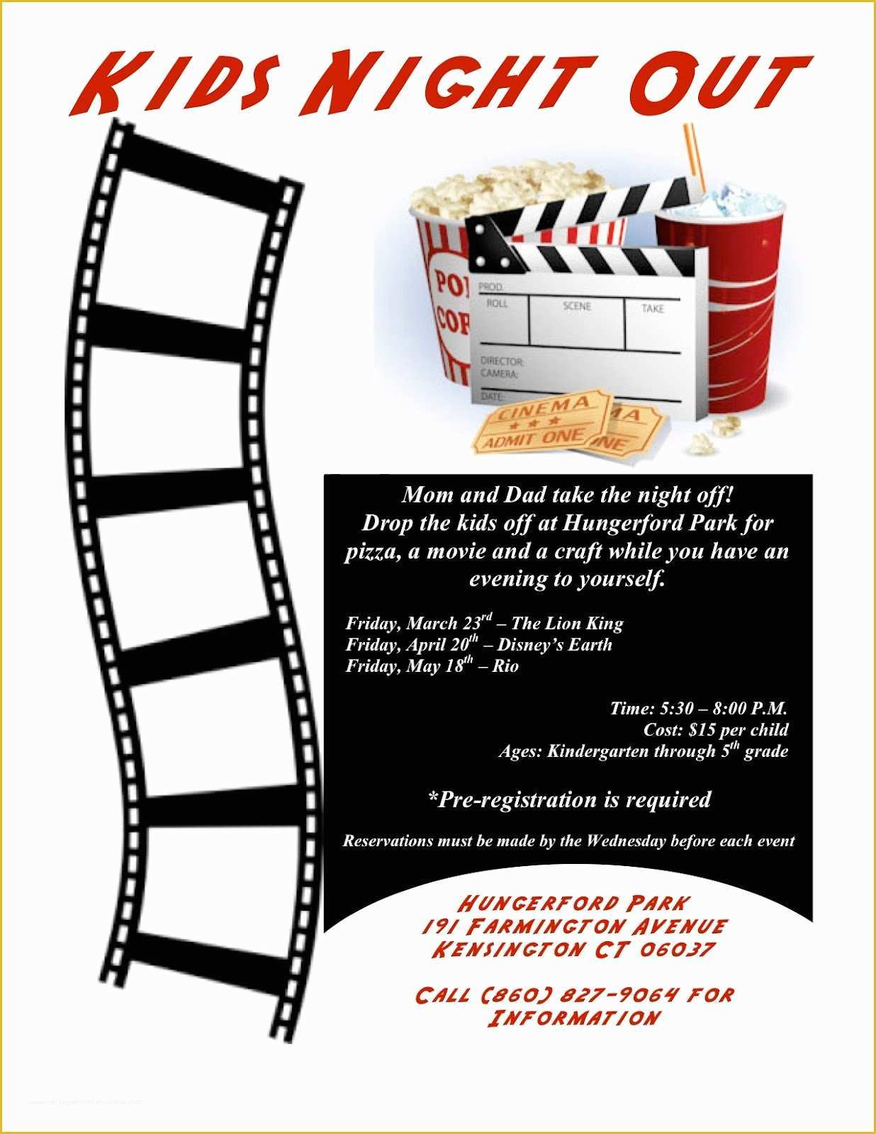 Free Movie Night Flyer Template Of What S Happening at Hungerford Park