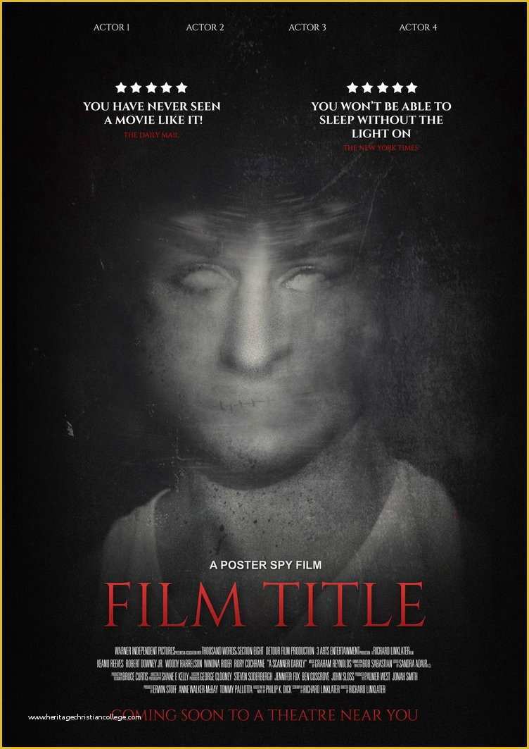 Free Movie Poster Template Of Horror Movie Hi Res Poster Template by Jswoodhams On