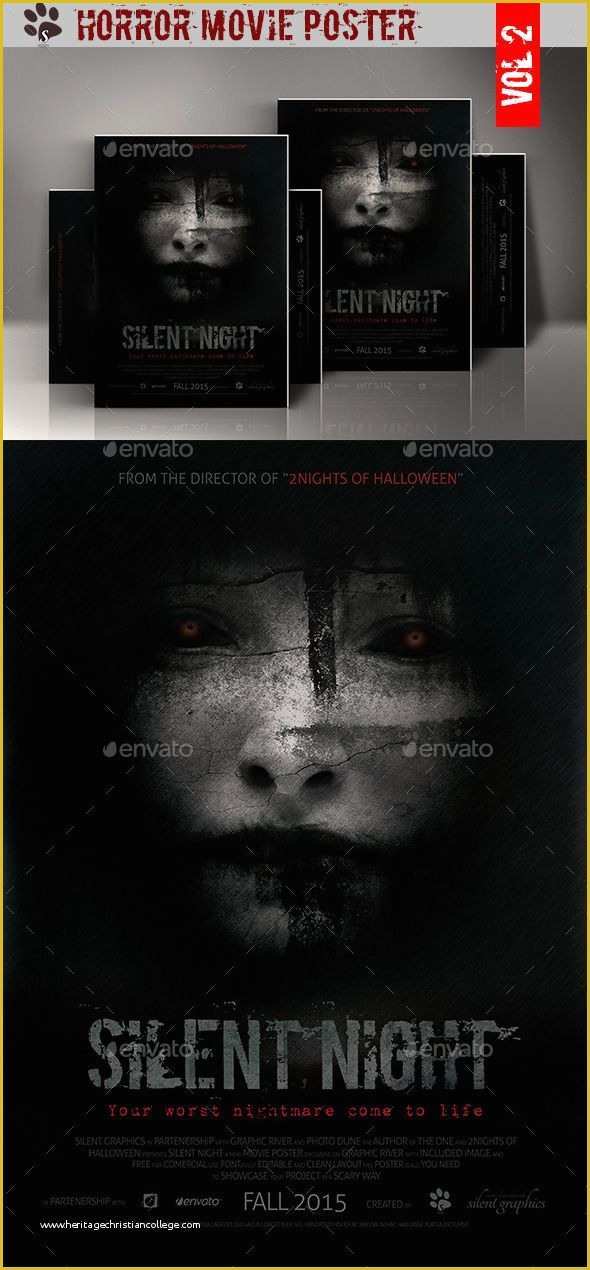Free Movie Poster Template Of Horror Movie Poster