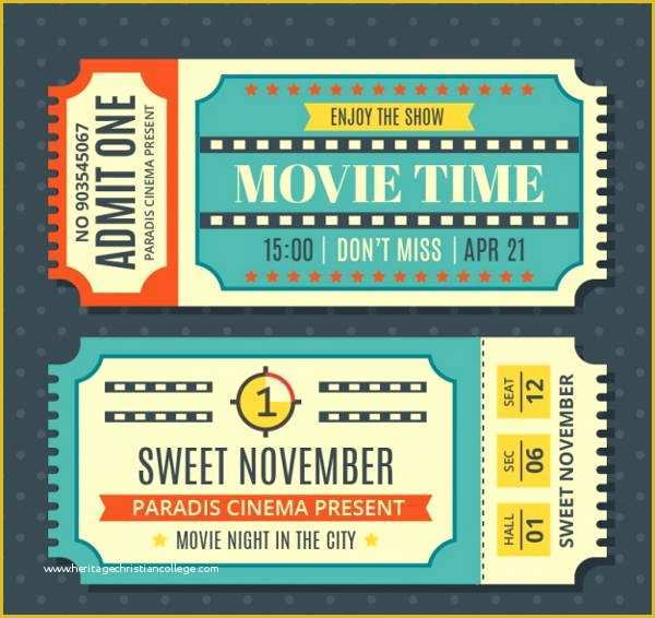 Free Movie Ticket Template Of 12 Vintage Ticket Templates Psd Ai Word