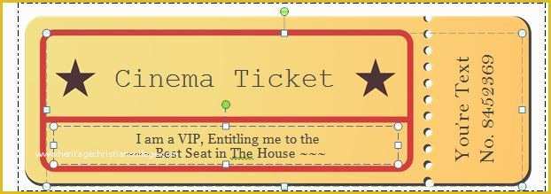 Free Movie Ticket Template Of 40 Free Editable Raffle &amp; Movie Ticket Templates