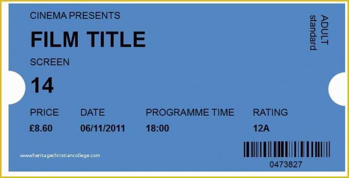 Free Movie Ticket Template Of 40 Free Editable Raffle &amp; Movie Ticket Templates