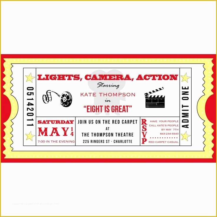 Free Movie Ticket Template Of Blank Movie Ticket Invitation Template Free Download Aashe