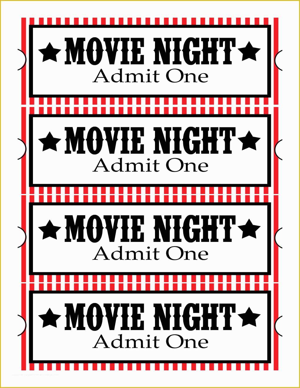 Free Movie Ticket Template Of Sweet Daisy Designs Free Printables Home Movie theatre Night