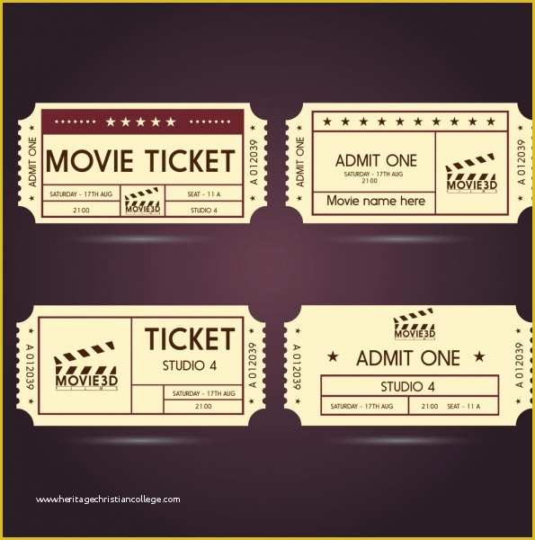 Free Movie Ticket Template Of Ticket Free Vector 166 Free Vector for