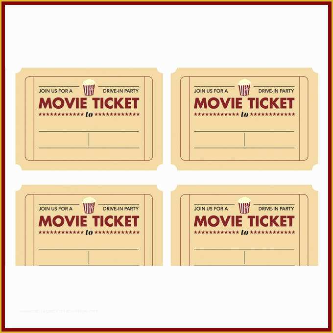 Free Movie Ticket Template Of Ticketmovie Driverlayer Search Engine