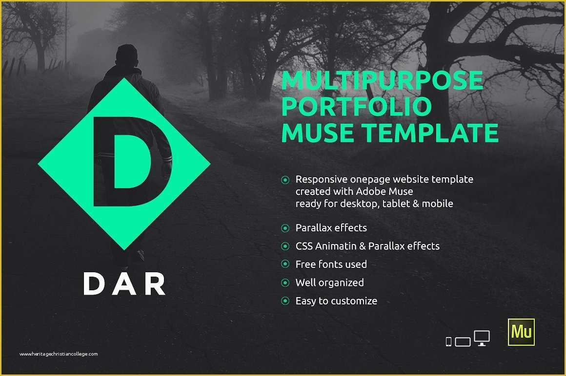Free Muse Templates Of Dar Responsive Adobe Muse Template Website Templates