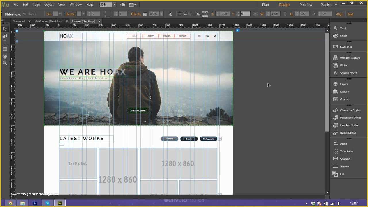 Free Muse Templates Of How to Use and Customize Adobe Muse Template Hoax