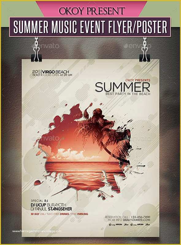 Free Music event Flyer Templates Of 9 Summer event Flyers Design Templates