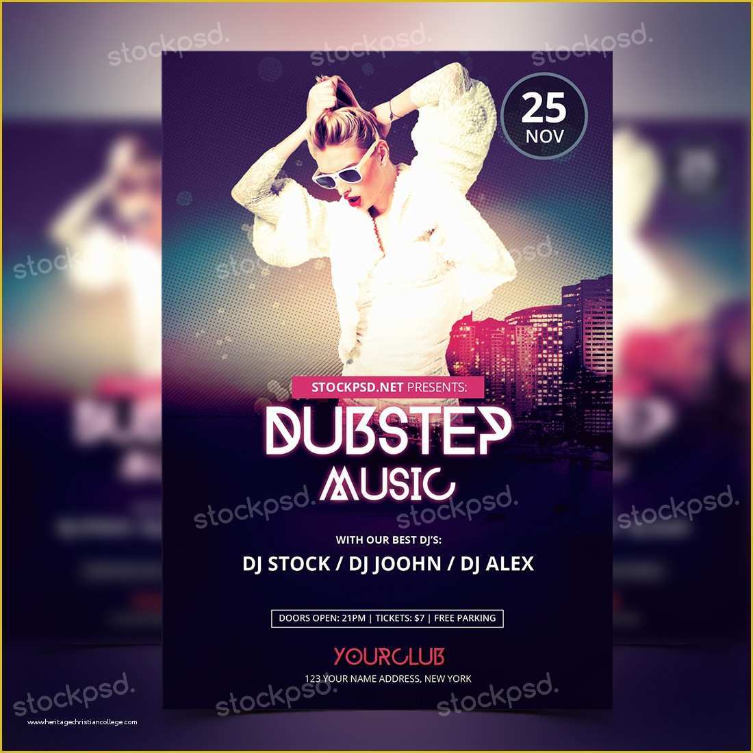 Free Music event Flyer Templates Of Download Dubstep Musicparty Flyer Template Shop