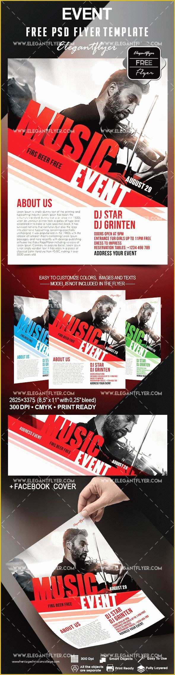 Free Music event Flyer Templates Of Free Music event Flyer Templates – by Elegantflyer