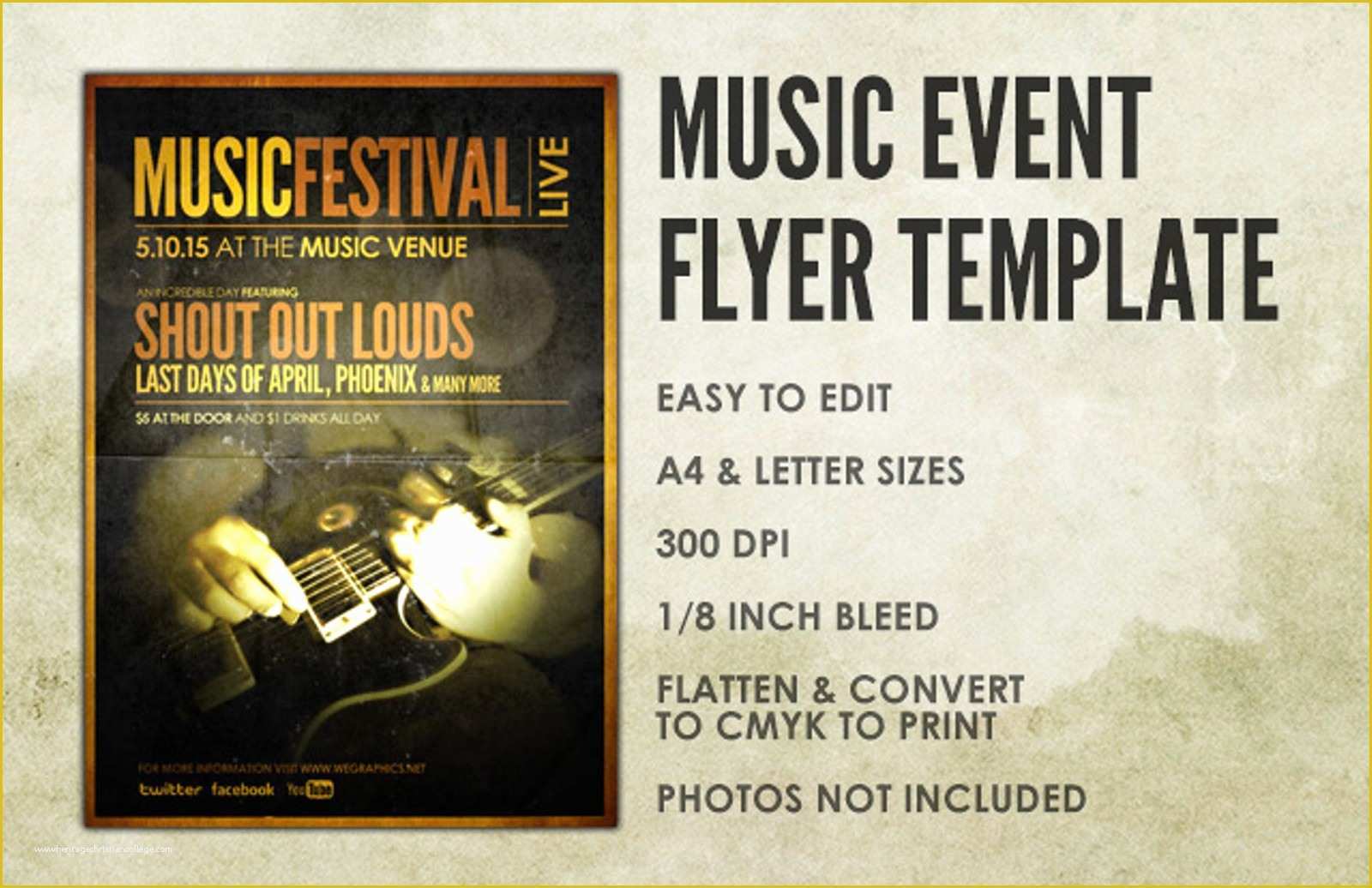 Free Music event Flyer Templates Of Music event Flyer Template — Medialoot