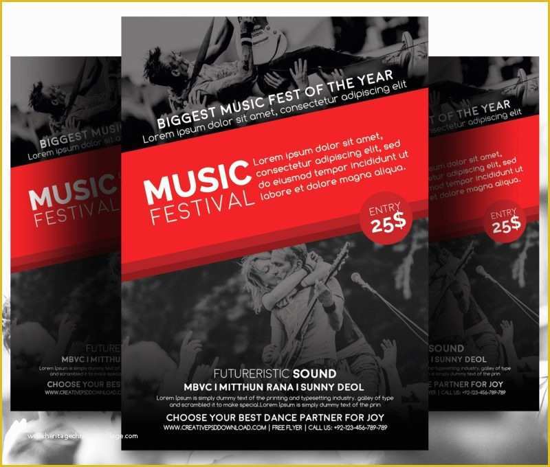 Free Music event Flyer Templates Of Music Festival Free Flyer Psd