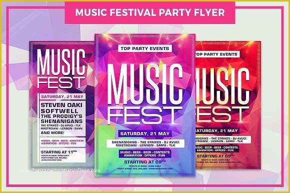 Free Music event Flyer Templates Of Music Festival Party Flyer Template Flyer Templates On