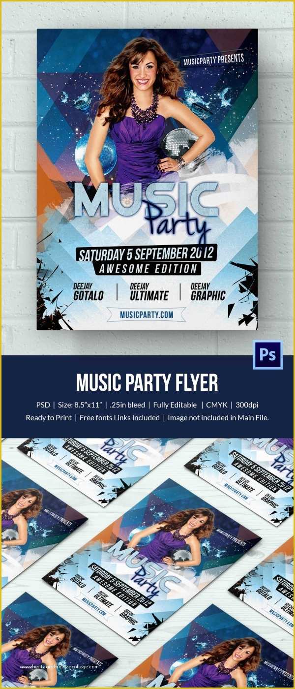Free Music event Flyer Templates Of Retro Style Flyer Template 44 Free Psd format Download