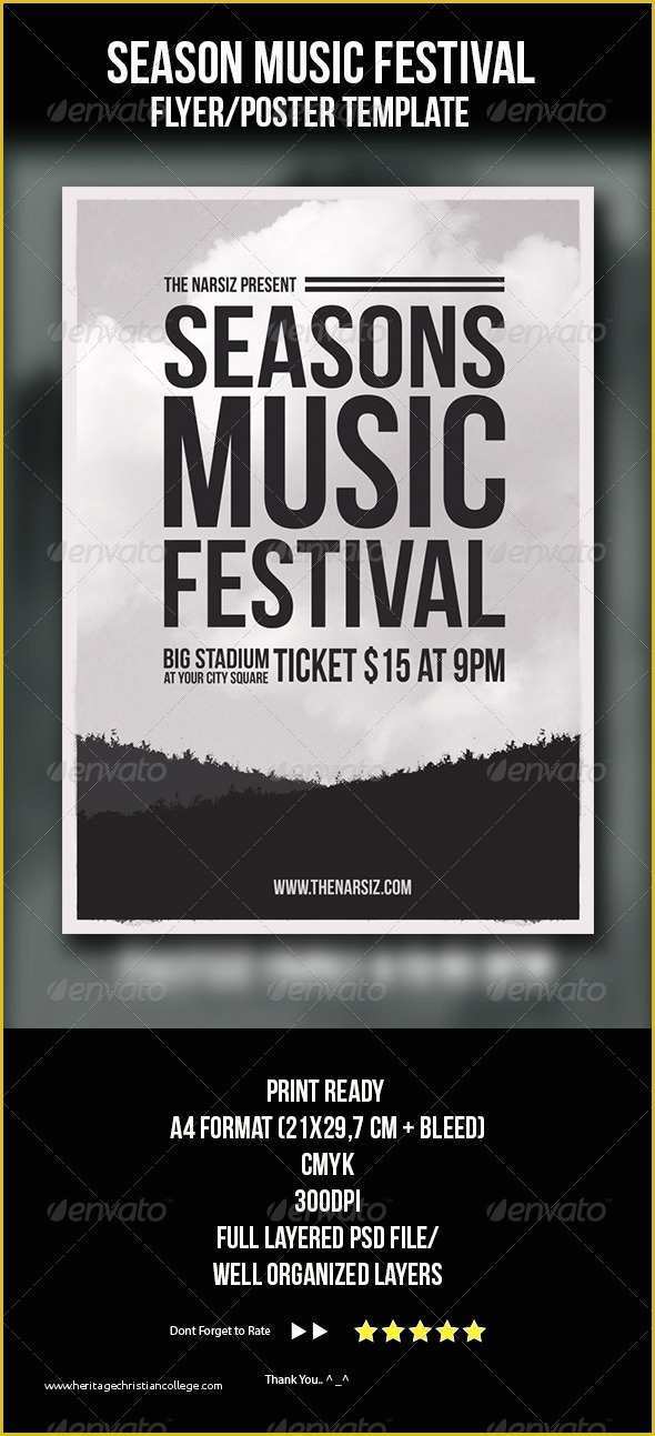 Free Music event Flyer Templates Of Season Music Festival Flyer Template