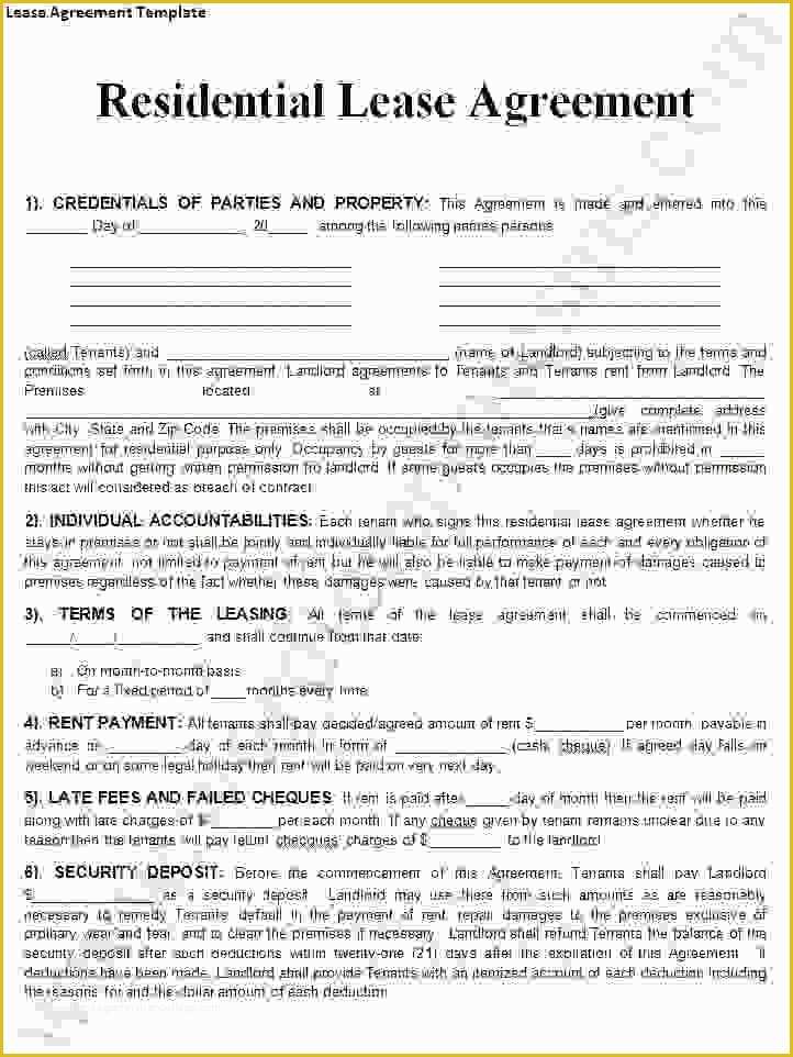Free Nc Lease Agreement Template Of 6 Free Lease Agreement Template Wordreport Template