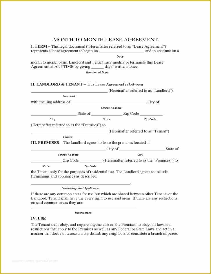 Free Nc Lease Agreement Template Of north Carolina Monthly Rental Agreement Free Download
