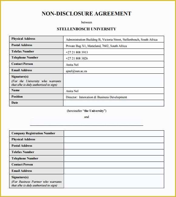 Free Nda Template Of 7 Free Non Disclosure Agreement Templates Excel Pdf formats